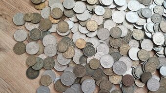 2kg československé mince, 445ks  konvolut minci - 14