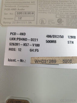 Notebook Siemens Nixdorf PCD-4ND historický - 14
