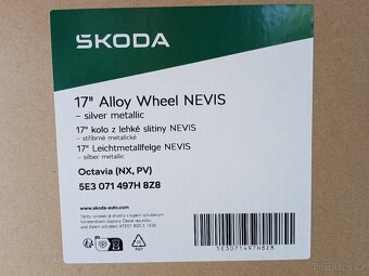 Nová orig alu kola Škoda Octavia IV Bridgestone 205/55/17 - 14