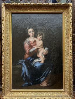 18. století. Italská škola Madona s dítětem starý mistr star - 14