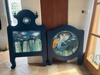 Staroźitna neobaroková postel 90x200cm - 14