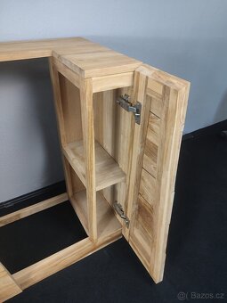 Teaková koupelnová skříňka - 14