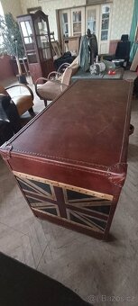 Psací stůl do prostoru kožený top model - 14