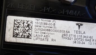 Tesla model 3/Y zadní svetlo, svetla Tesla led original - 14