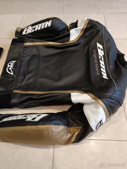 Berik Bionic Gold-Pánská kožená moto kombinéza, dvoudílná - 14