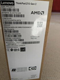 NOVÝ - LENOVO THINKPAD Z13 GEN 2 AMD | 2TB | 32GB - 14