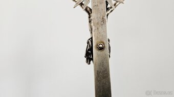 TOP Ag stříbro krucifix lotový punc rok 1858 UNIKAT - 14