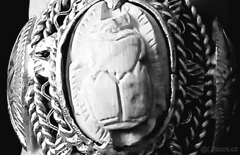 Stříbrný prsten starožitný Egypt - 14