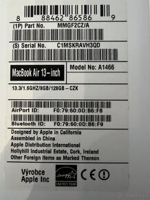 MacBook Air 13" 2015 8GB / 128GB SSD, 100% vzhled a stav. - 14