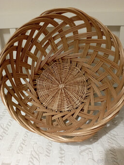 velký kulatý proutěný koš - 14