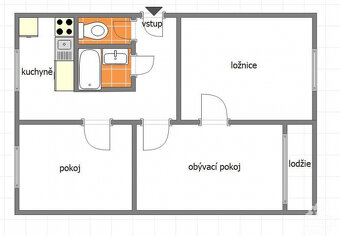 Prodej bytu 3+1, 71 m², Uherský Brod - Obchodní - 14