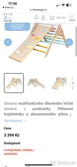 Dřevěný Piklerové trojúhelník s oboustranným prknem - 14