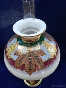 majoliková, petrolejová lampa - 14