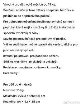Dětské nosítko krosna - 14