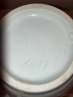 Ručně točená porcelánová mísa a váza Jany Molovčákové-Marešo - 14