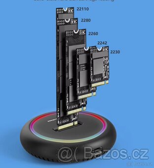 Dokovací stanice pro SSD M.2 PCIE/NVMe,M.2 SATA III. - 14