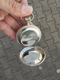 Masivní, velké starožitné dvouplaštové hodinky, 101g - 14