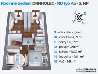 Prodej domu 5+kk z projektu Rodinné bydlení DRNHOLEC - 14
