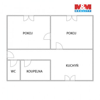 Prodej bytu 2+1, 77 m², Ostrov, ul. Komenského - 14