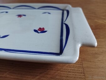 ART DECO FAJÁNS TÁC RUČNĚ MALOVANÝ GIEN FRANCIE - 14