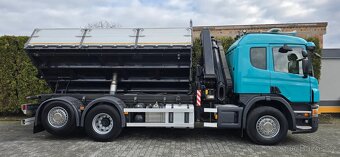 Scania P400-6x2–Valník/Sklápěč S3+HR-PALFINGER PK 18002 EH - 14