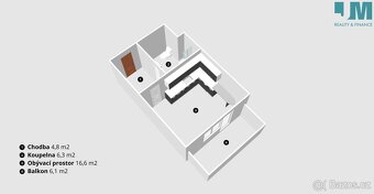 Pronájem byty 1+kk, 33 m2 - Moravské Budějovice, ev.č. 01780 - 14