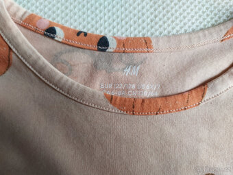 3 x dívčí tričko, pejsky, sova, dýně H&M, 122/128 - 14