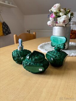 Malachitové sklo - různé druhy - 14