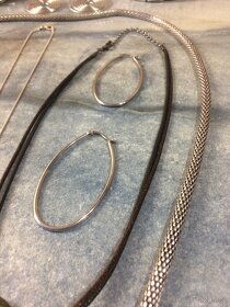 Řetízky + přívěšky z chirurgické oceli, s kamínky - NOVÉ - 14