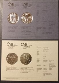 soubor 28 stříbrných mincí motiv Praha 1948 - 2020 - 14