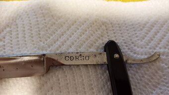 Starožitná břitva včetně pouzdra a brousku - 14