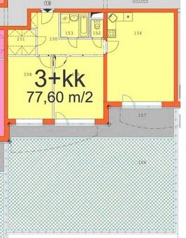 Byt 3+kk, 74 m2; Rajhrad, předzahrádka, garážové stání - 14
