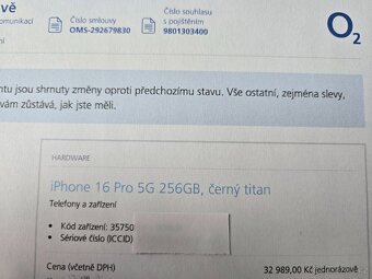 Apple Iphone 16 PRO 256 GB + záruka O2 jako nový - 14