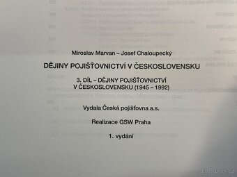 Dějiny pojišťovnictví v Československu 1-3 komplet 1.-3. díl - 14
