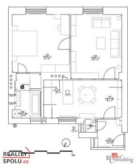 Prodej, byty/2+1, 73.1 m2, Veletržní, Holešovice, 17000 Prah - 14