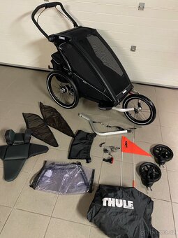 🖤🤍 NOVY Thule Chariot Sport all black + 3 sety 🤍🖤 - 14