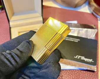 🔥 S.T.Dupont Gatsby, Gold Vertical Lines 18k Zlato - 14