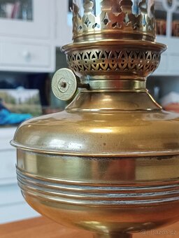 ART DECO STAROŽITNÁ FRANCOUZSKÁ MOSAZNÁ PETROLEJKA GAUDARD - 14