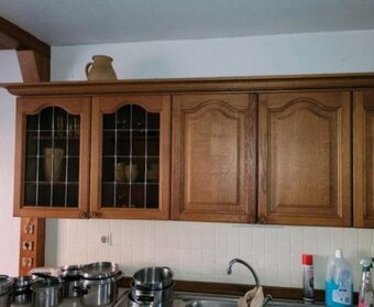 Rustikální dubová linka do U se spotřebiči,6236 - 14