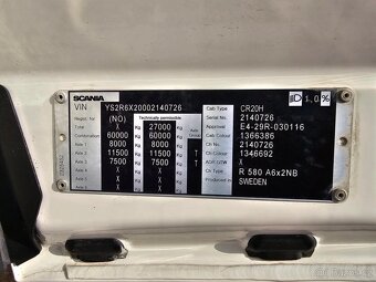 Scania R580 V8 6x2 / Full air / PTO - 14