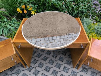 Retro set Femina - noční stolky, toaletka, zrcadlo - 14