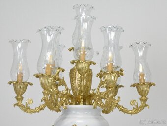 Zámecké podlahové lampy - mramor - bronz - 218 cm - 14