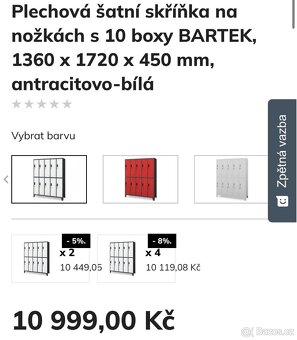 Plechová šatní skříň - 14