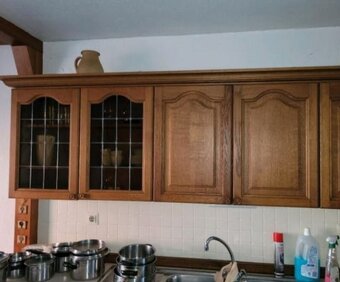 Rustikální dubová linka do U se spotřebiči,6236 - 14