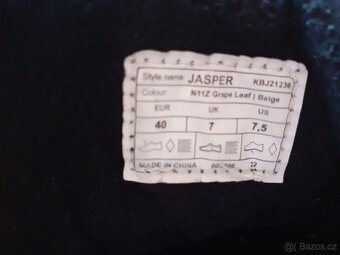 Prodám jun. kotníkové boty Jasper vel. 40,  stélka 25,5cm - 14