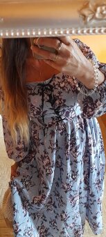 Květované dlouhé šaty se šněrováním - NOVÉ - 14