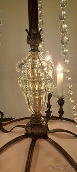 Starožitný velký secesní lustr, secese - 14