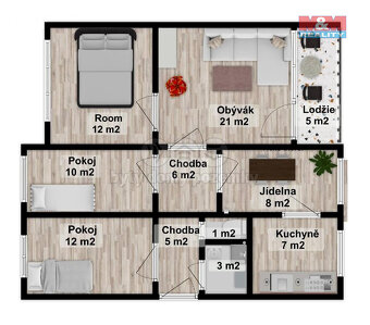 Prodej bytu 5+1, 90 m², Liberec, ul. Vackova - 14