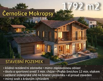 PRODEJ/VÝMĚNA Černošice,Mokropsy, 1792m2 stavební pozemek - 14