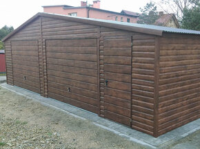 Plechová garáž 3x5m,sedlová střecha,pozinkovaný plech - 14